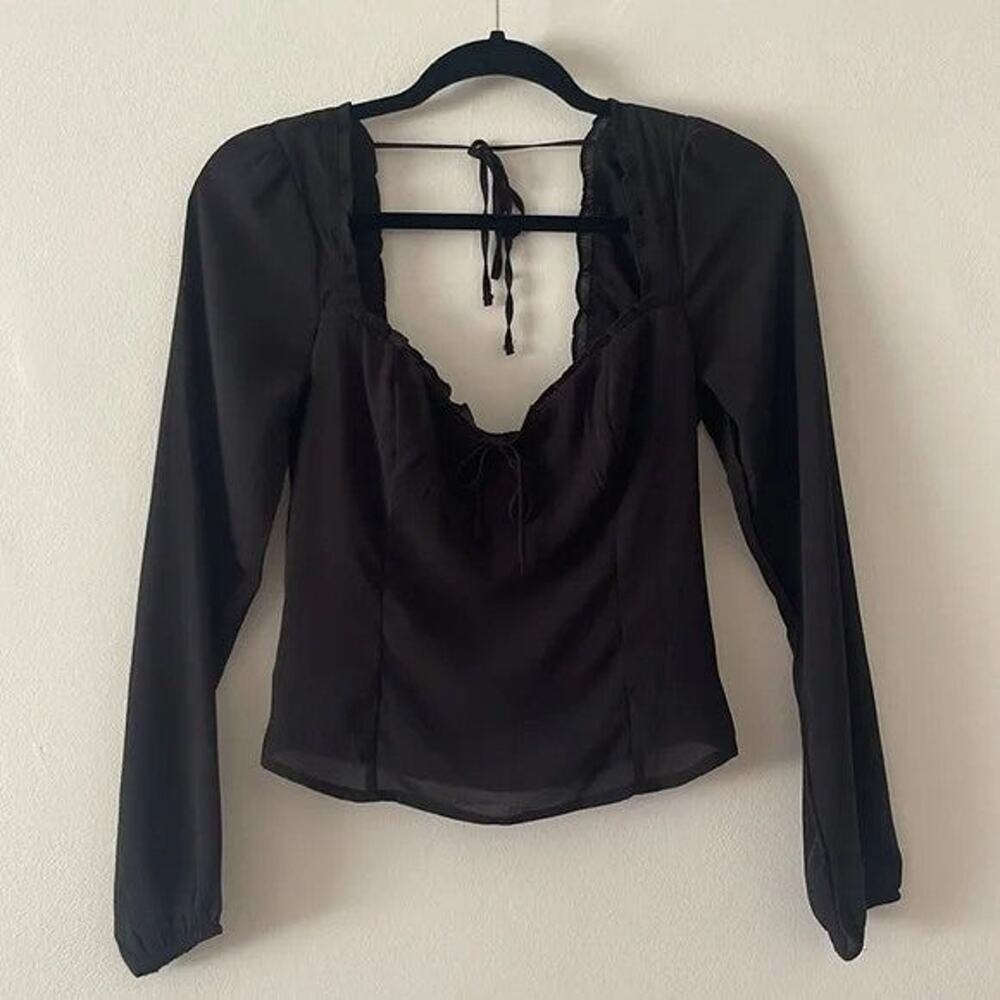 Abercrombie & Fitch Long-Sleeve Sweetheart Top - M